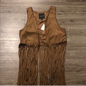 Vest with long fringe